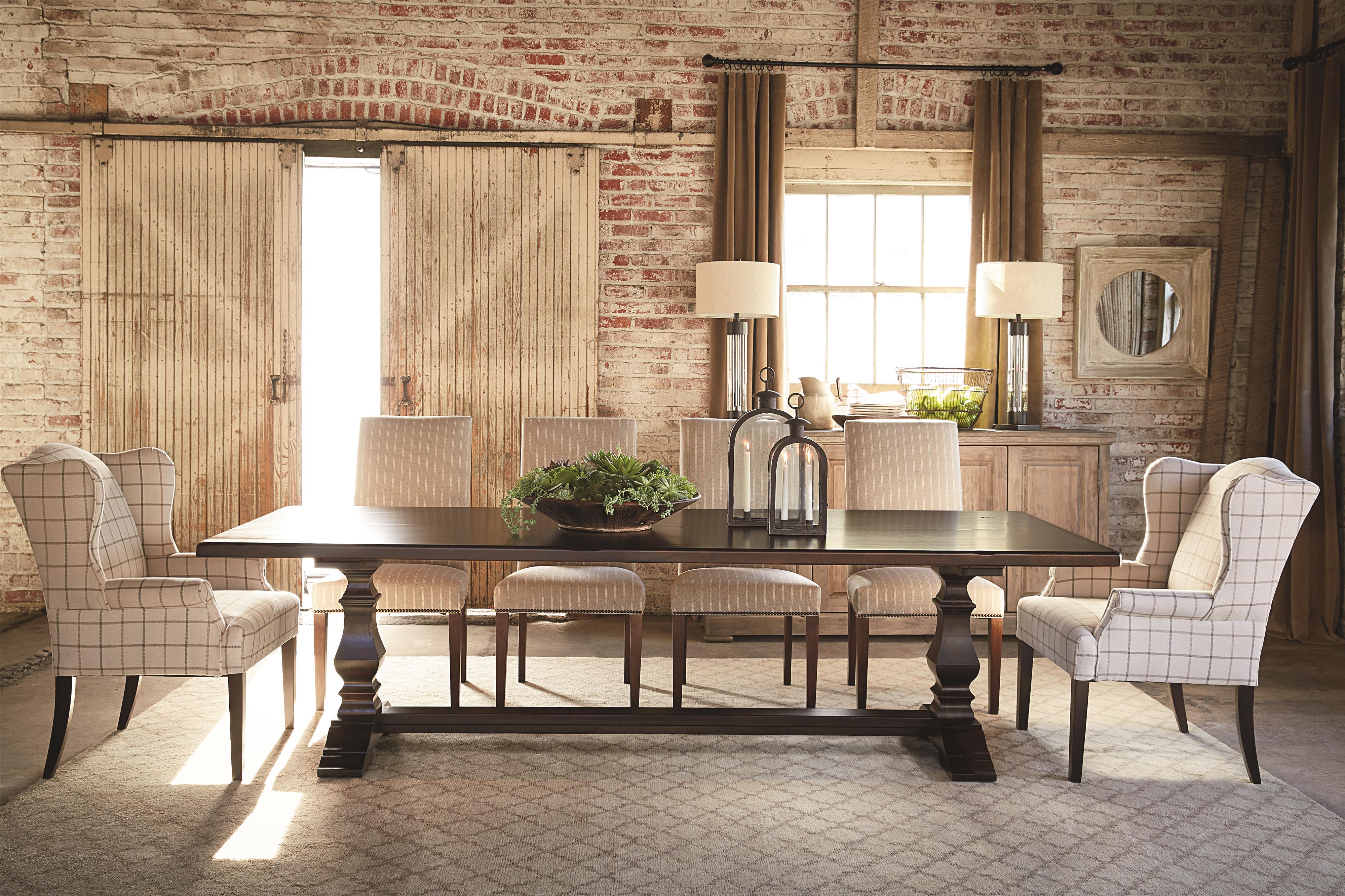 Bassett Bench Made 40150842 108" Rectangular Trestle Base Table John